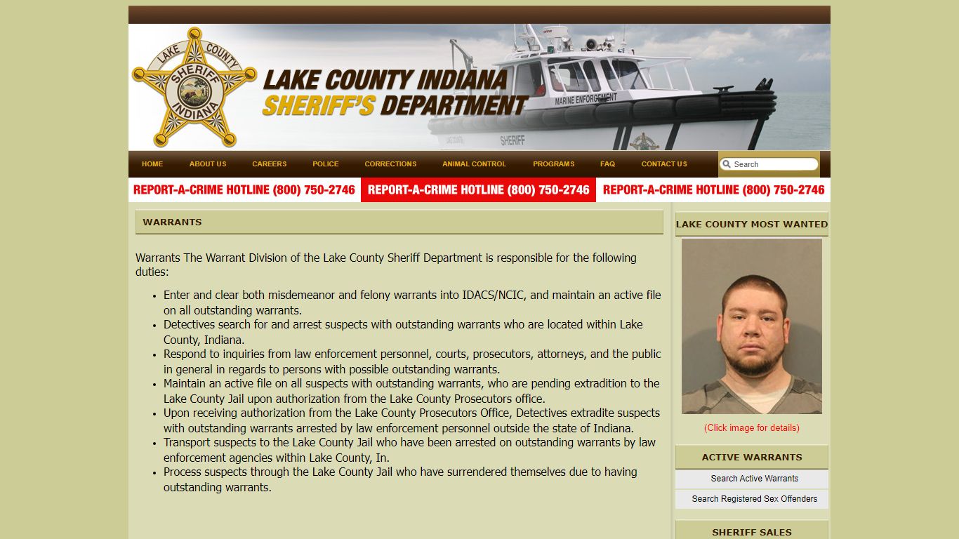 Lake County Sheriff - Warrants